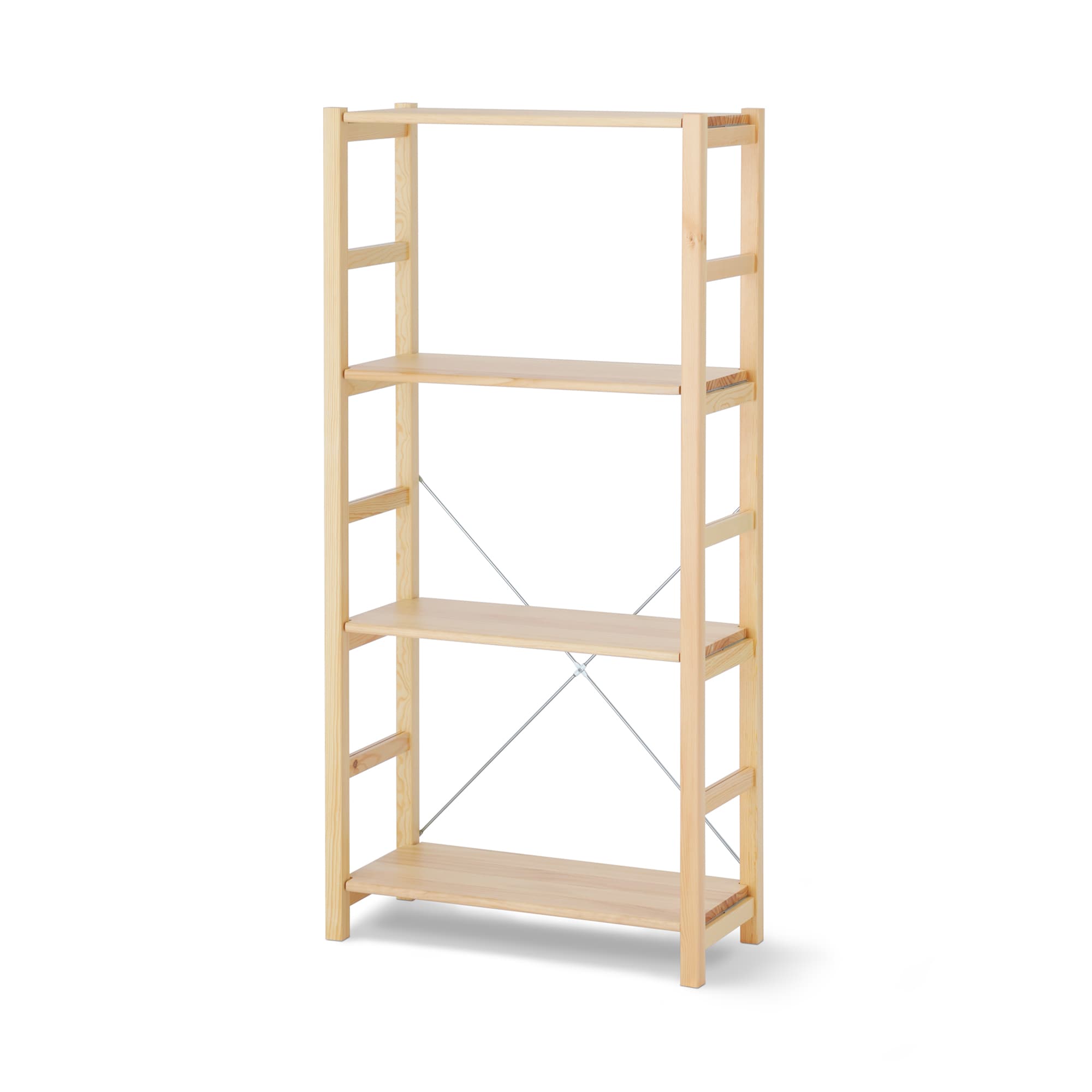 パイン材ユニットシェルフ奥行２５ｃｍタイプ・５８ｃｍ幅・中