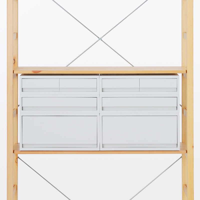 パイン材ユニットシェルフ奥行２５ｃｍタイプ・８６ｃｍ幅・小