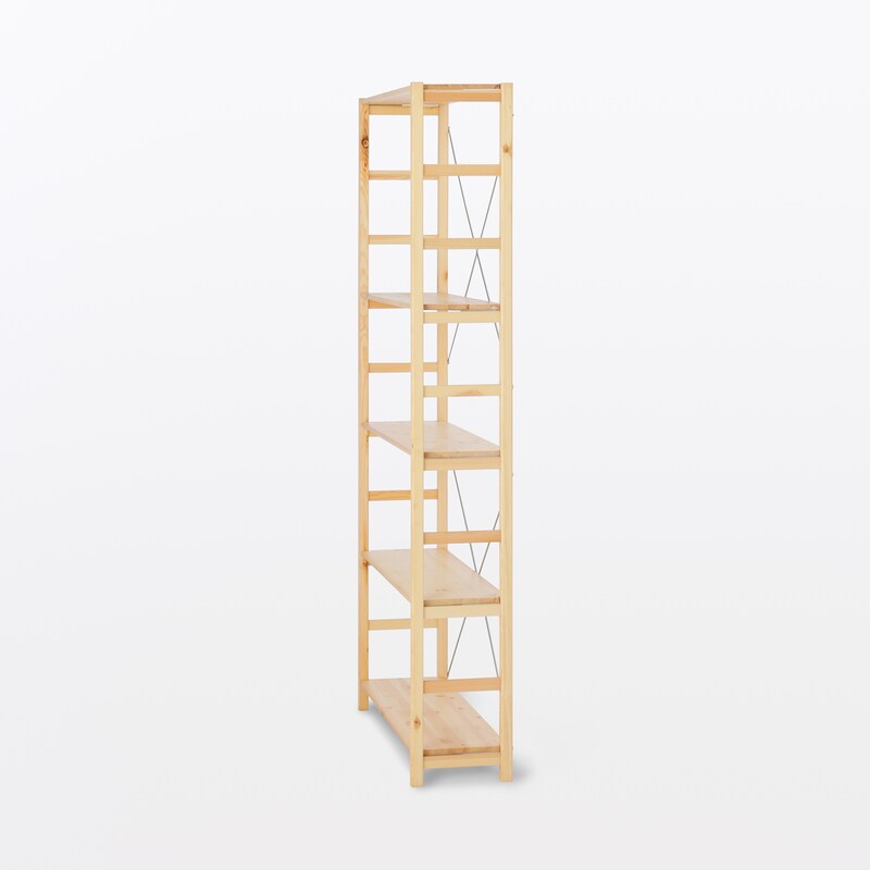 パイン材ユニットシェルフ奥行25cmタイプ・86cm幅・大 | 無印良品
