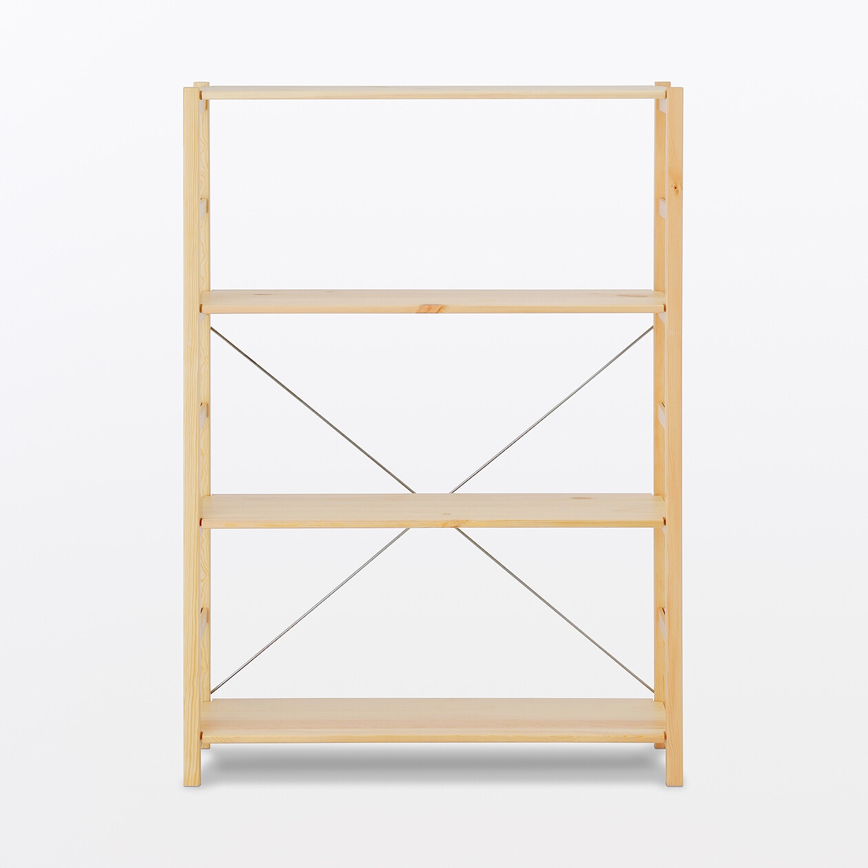 美品 無印良品 MUJI パイン材 ユニットシェルフ 86cm幅 小 木製ラック 