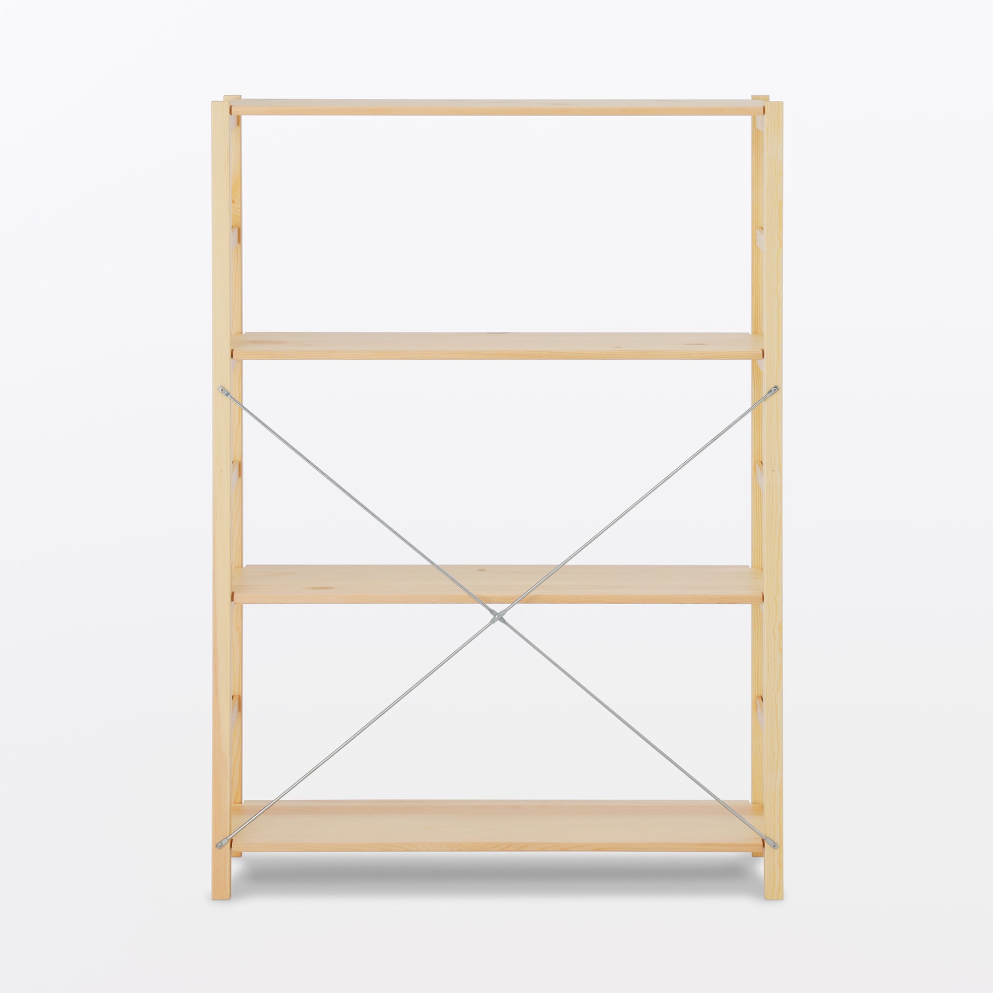 パイン材ユニットシェルフ奥行２５ｃｍタイプ・８６ｃｍ幅・中