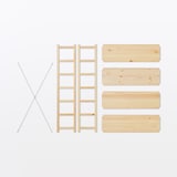 パイン材ユニットシェルフ奥行２５ｃｍタイプ・８６ｃｍ幅・中