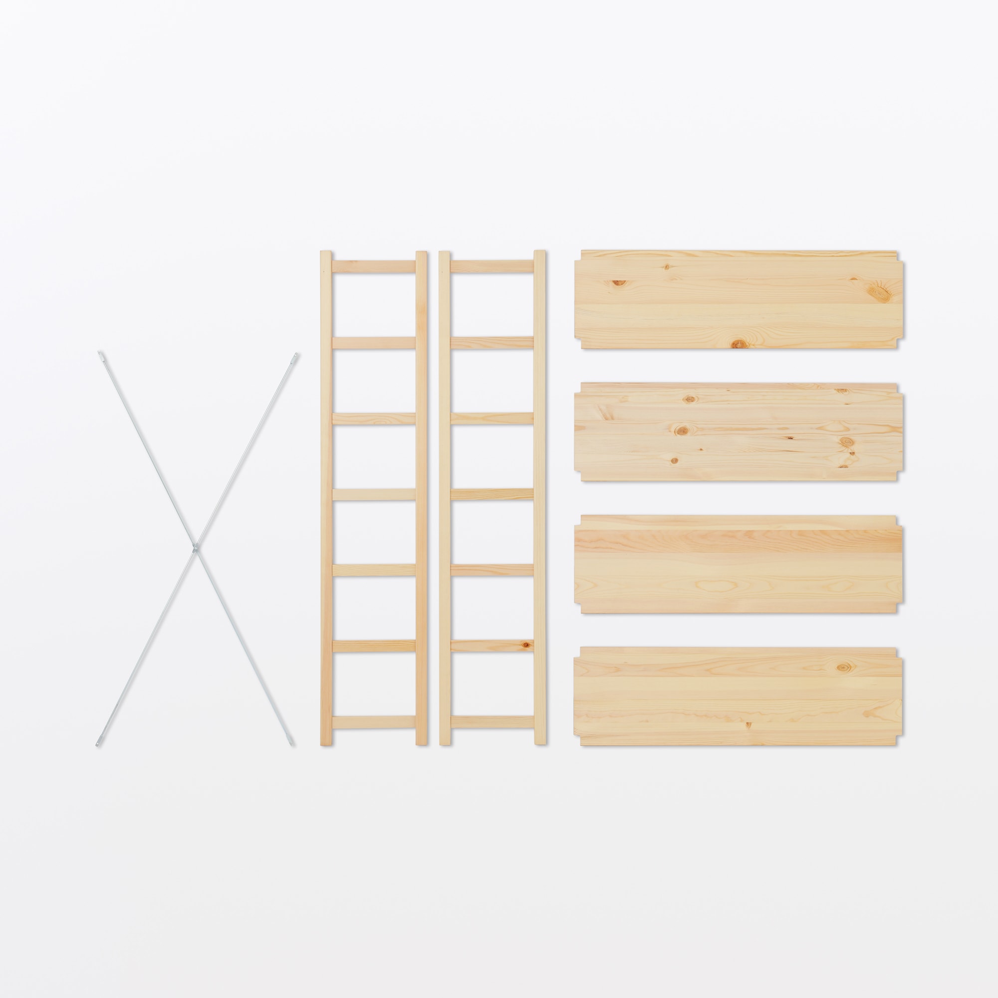 パイン材ユニットシェルフ奥行２５ｃｍタイプ・８６ｃｍ幅・中