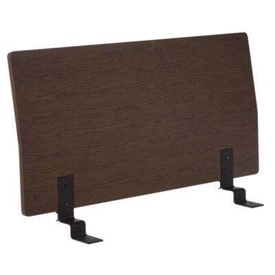 木製ベッドフレーム用ヘッドボード・ダブル・タモ材／ブラウン
