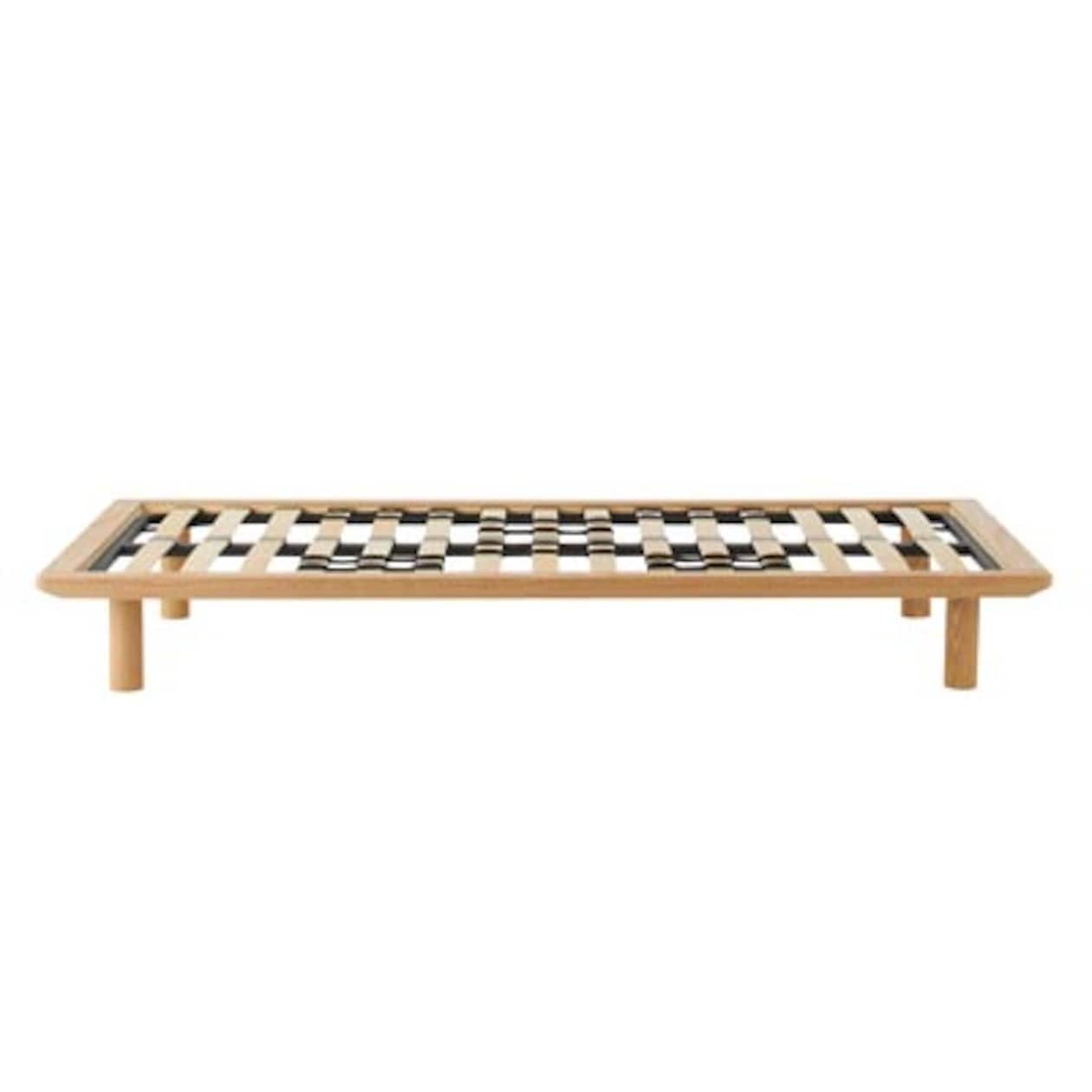 木製ベッドフレーム・セミダブル・タモ材／ナチュラル