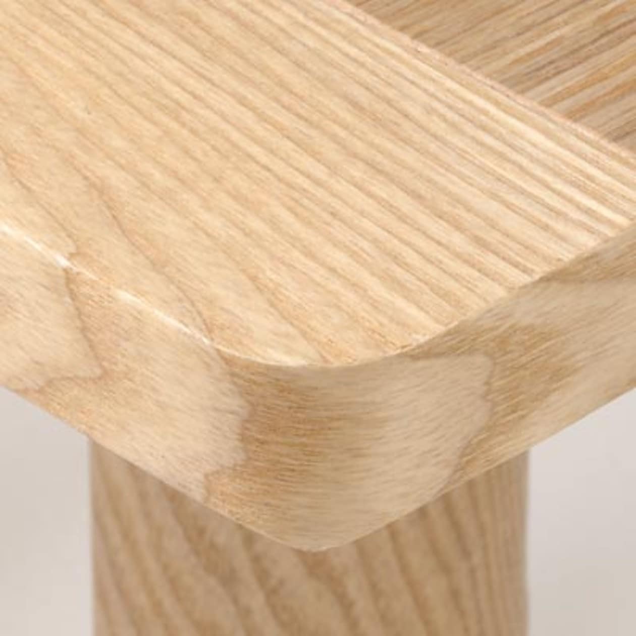 木製ベッドフレーム・ダブル・タモ材／ナチュラル