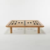 木製ベッドフレーム・ダブル・タモ材／ナチュラル