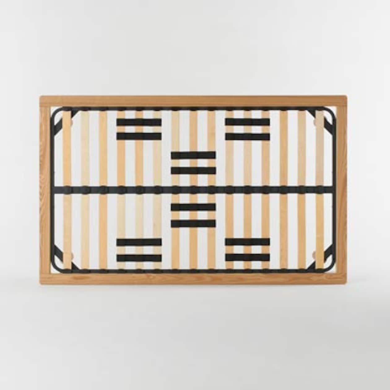 木製ベッドフレーム・ダブル・タモ材／ナチュラル