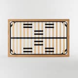 木製ベッドフレーム・ダブル・タモ材／ナチュラル