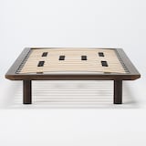 木製ベッドフレーム・シングル・タモ材／ブラウン