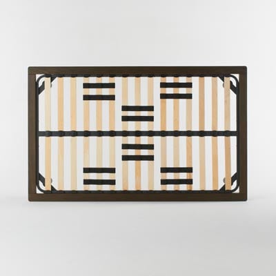 木製ベッドフレーム・セミダブル・タモ材／ブラウン