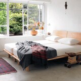 木製ベッドフレーム用ヘッドボード・スモール・タモ材／ナチュラル