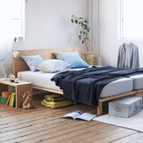 木製ベッドフレーム用ヘッドボード・スモール・タモ材／ナチュラル