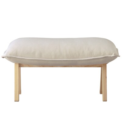 ハイバックリクライニングソファ・オットマン・ポリエステル平織／ライトグレー