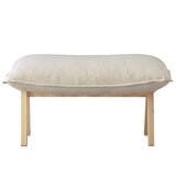 ハイバックリクライニングソファ・オットマン・ポリエステル平織／ライトグレー