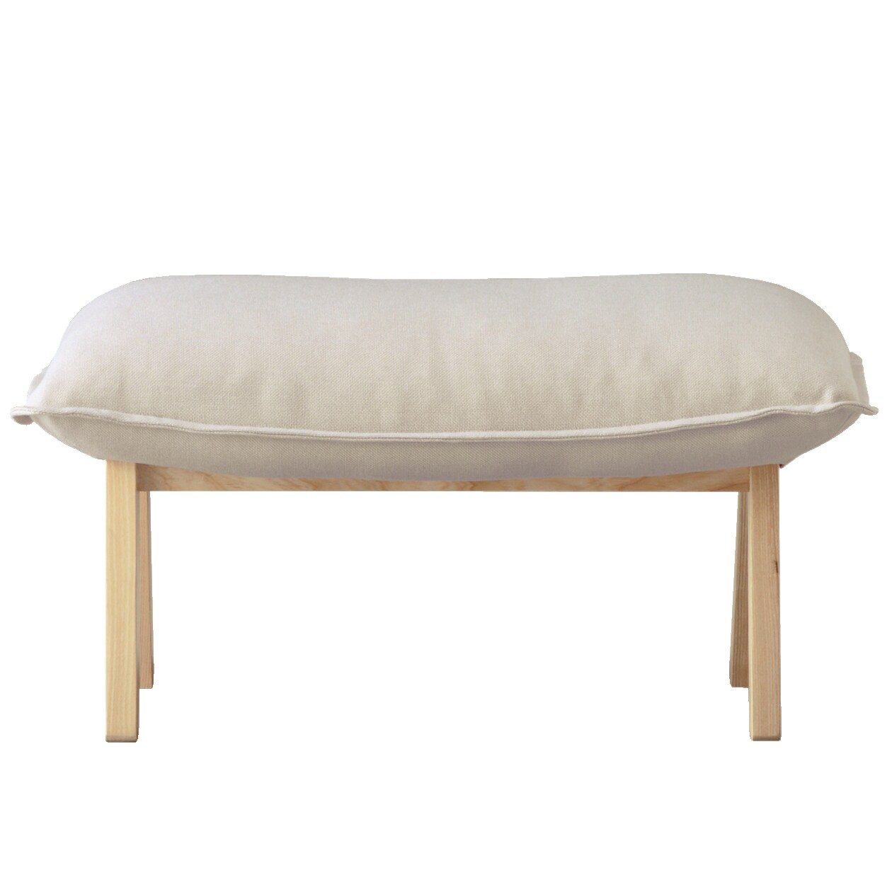 ハイバックリクライニングソファ・オットマン・ポリエステル平織／ライトグレー