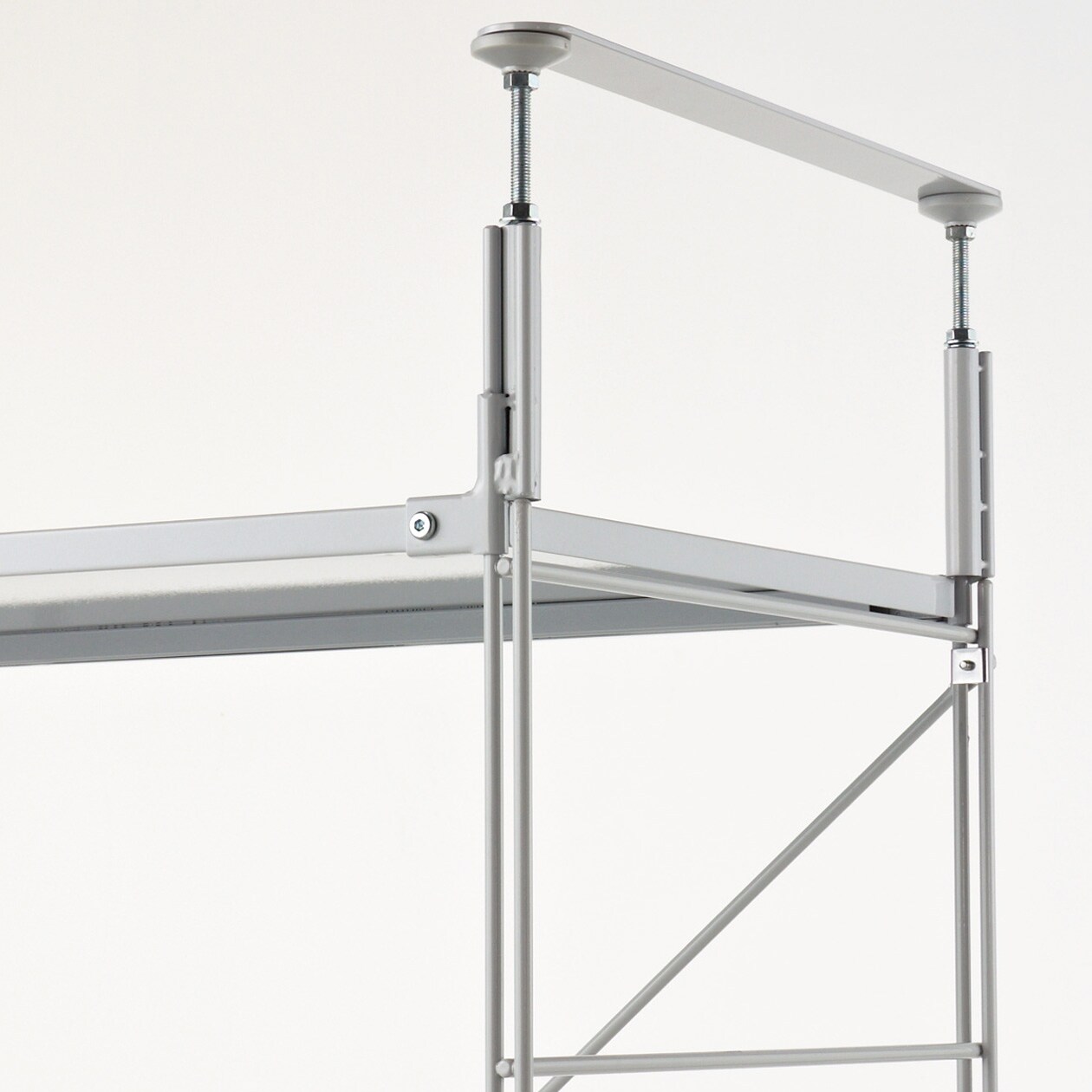 スチールユニットシェルフ用つっぱりパーツ・小・グレー