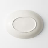 磁器ベージュ楕円皿・大