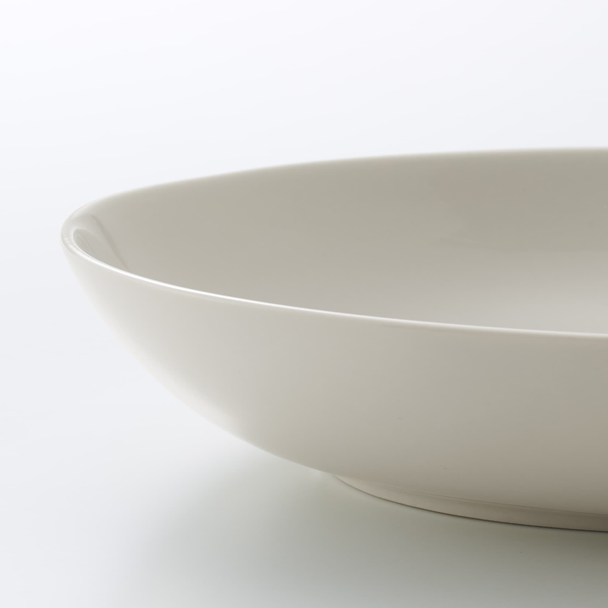 磁器ベージュ楕円皿・大