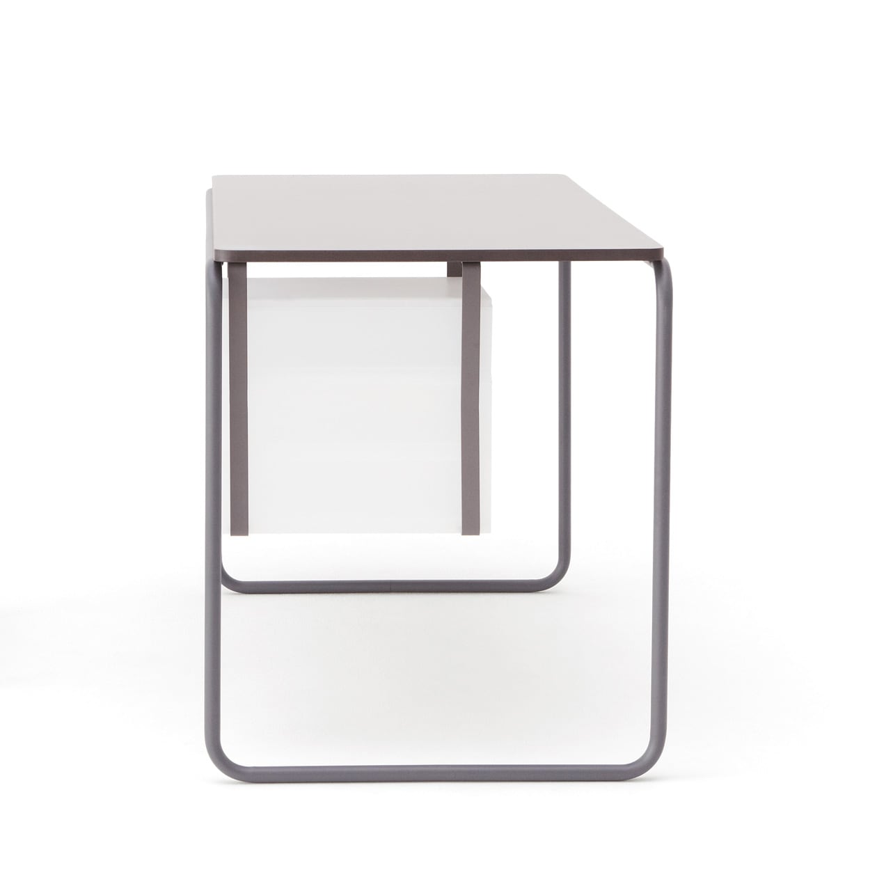 スチールパイプデスク用シェルフダークグレー