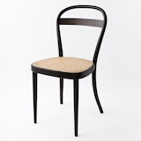 ブナ材曲げ木チェア・編座（籐）／ブラウン