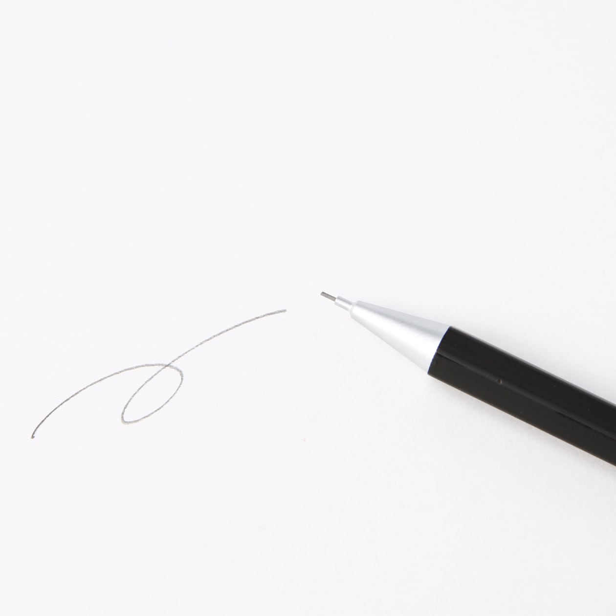 木軸六角シャープペン・消しゴム付