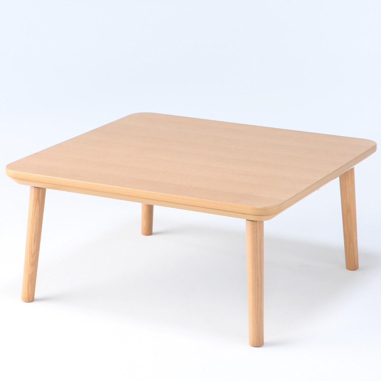 こたつ・正方形・本体・タモ材・フラットヒーター