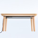 こたつ・正方形・本体・タモ材・フラットヒーター