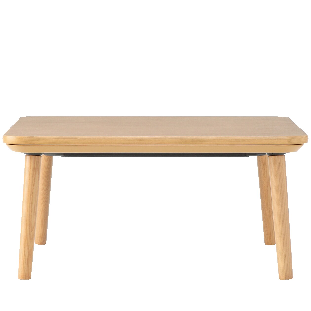 こたつ・正方形・本体・タモ材・フラットヒーター