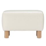 ソファ本体・革張りオットマン／白