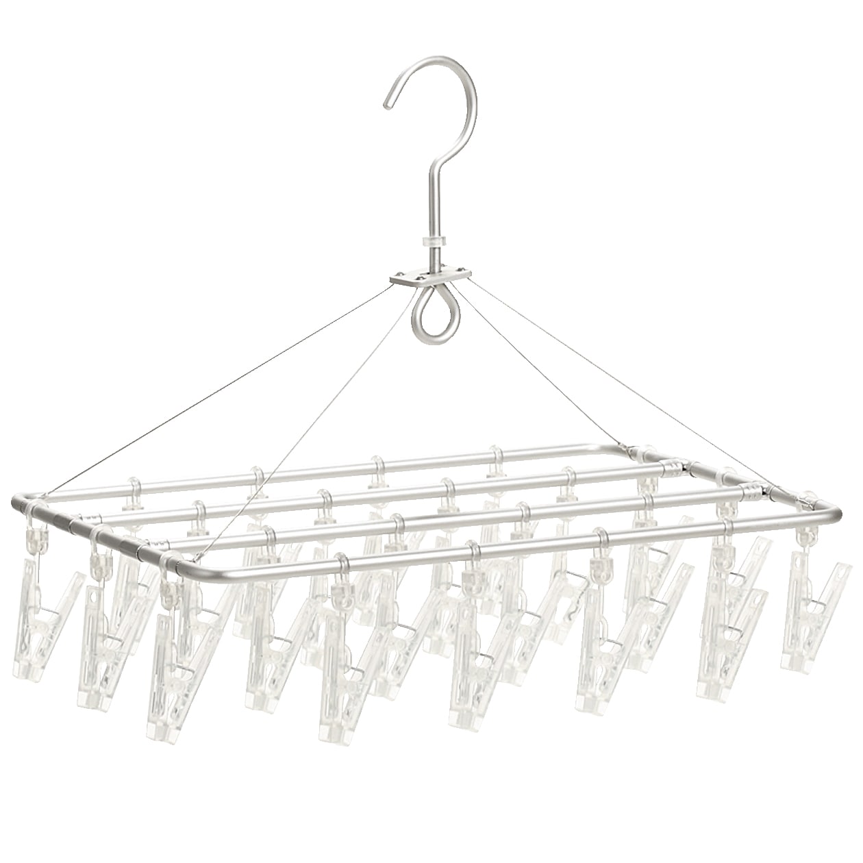 アルミ角型ハンガー 中 ポリカーボネートピンチ仕様 | 無印良品