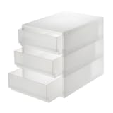 【まとめ買い】ＰＰケース・引出式・浅型３段