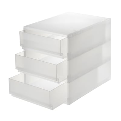 【まとめ買い】ＰＰケース・引出式・浅型３段