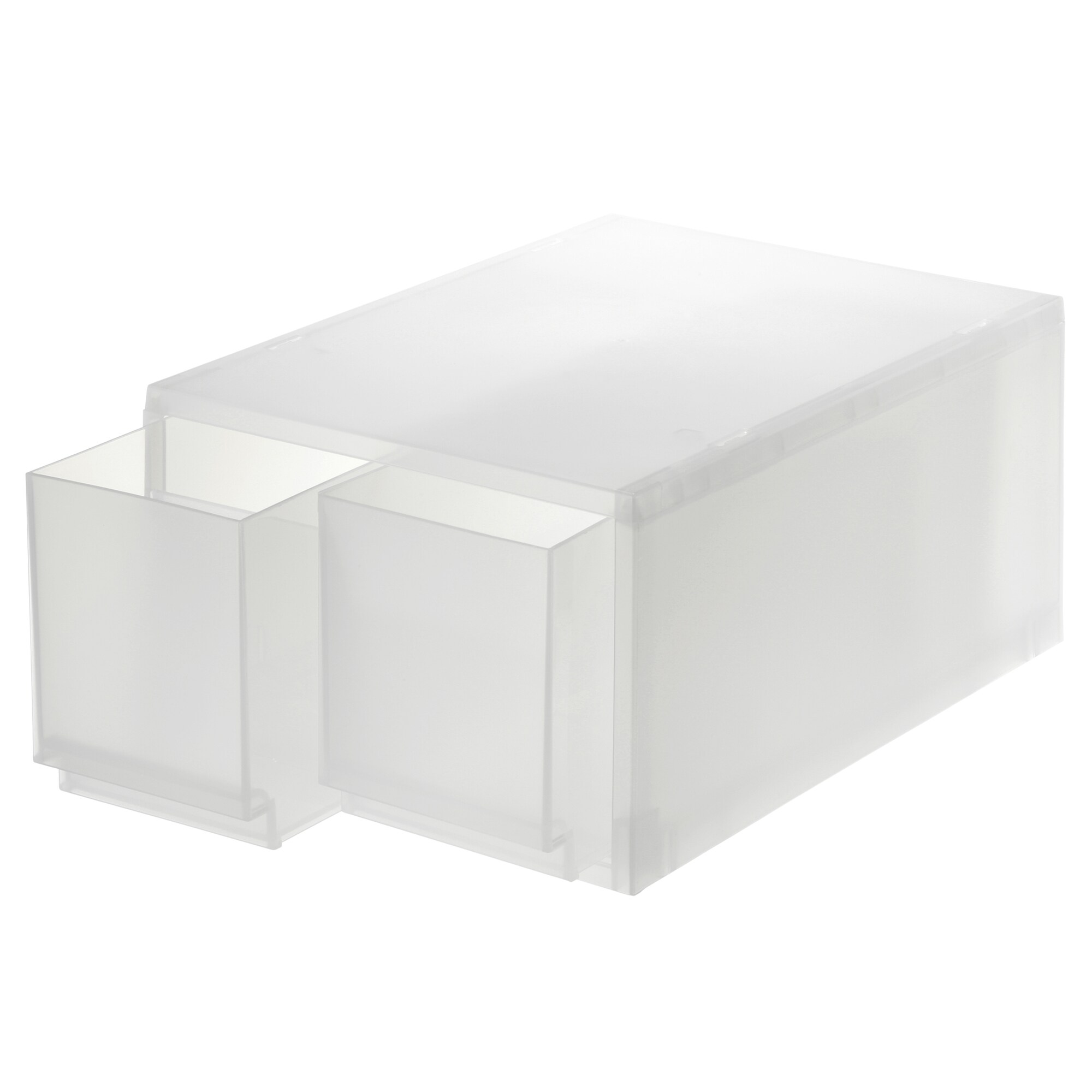 【まとめ買い】ＰＰケース・引出式・深型２個（仕切付）