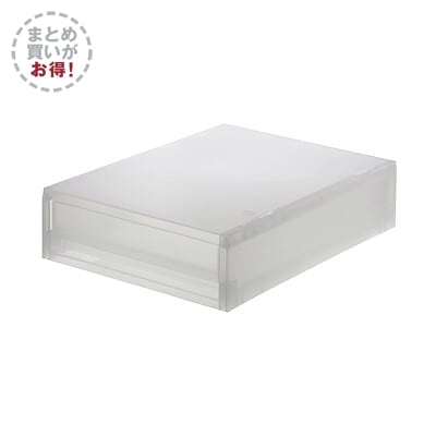 【まとめ買い】ＰＰケース・引出式・薄型縦型/約幅26×奥行37×高さ9cm 8個セット