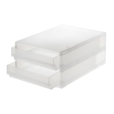 【100702　一括引取の方優先】　収納ケース　引出式ケース　無印良品　商品(左)3ケ、商品(中)5ケ、商品(右)4ケ　寸法は下記参照　【引取限定】 宅送】PP収納ケース引出式・大 | 無印良品