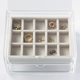 アクリルケース用・ベロア内箱仕切・格子・グレー