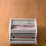 アクリルケース用・ベロア内箱仕切・大・ネックレス用・グレー