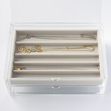 アクリルケース用・ベロア内箱仕切・大・ネックレス用・グレー