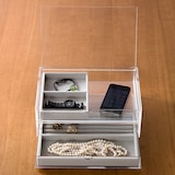 アクリルケース用・ベロア内箱仕切・縦・グレー