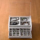 アクリルケース用・ベロア内箱仕切・縦・グレー