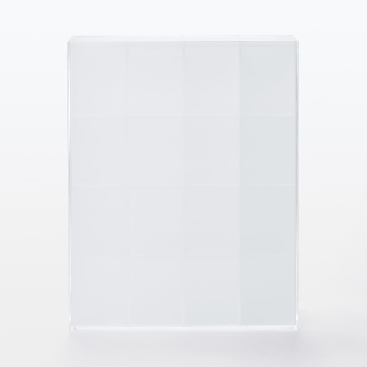 後ろが透けないアクリルコレクションボックス・４×４小間 | 無印良品