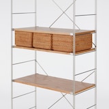 重なるラタン長方形バスケット・中