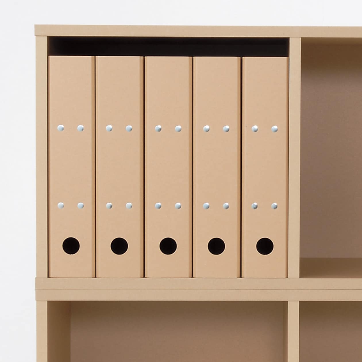 パルプボードボックス・タテヨコＡ４サイズ・３段・ベージュ