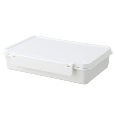 電子レンジ・食洗機対応　密閉型お弁当箱　白　大