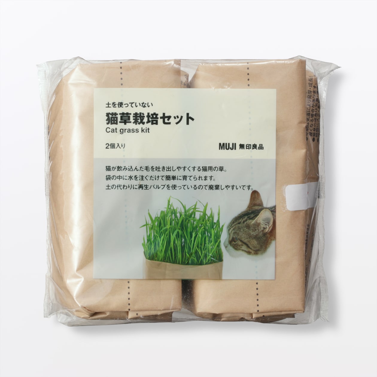 土を使っていない　猫草栽培セット