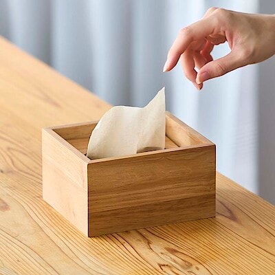 出しやすい。木製 ティシューボックス