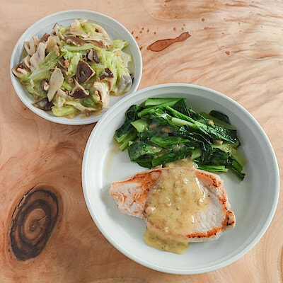 「レモンの爽やかなパスタソース」をかけるだけ。 洋食屋さん風のごちそうアレンジ