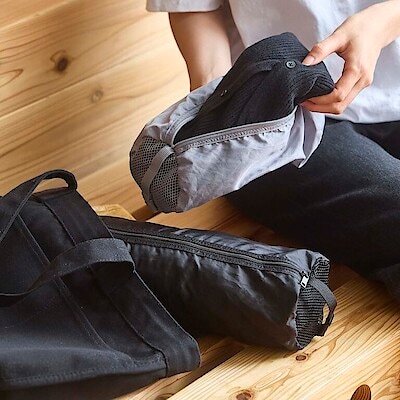 縦にも入れられる。筒形の仕分けケース