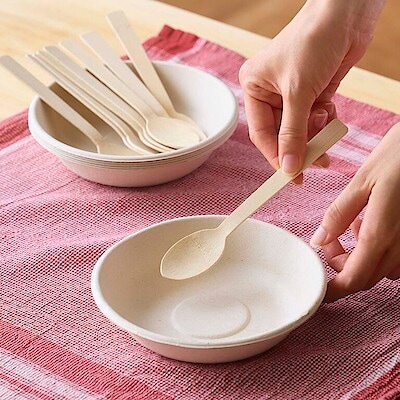 使い切りの安心と思いやり。竹スプーン